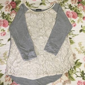 Market & Spuce Lace jersey top